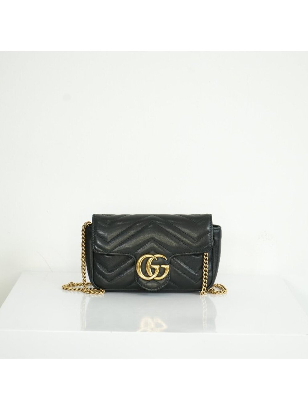 Gucci GG Marmont Matelasse Mini Chain Wallet (full set)